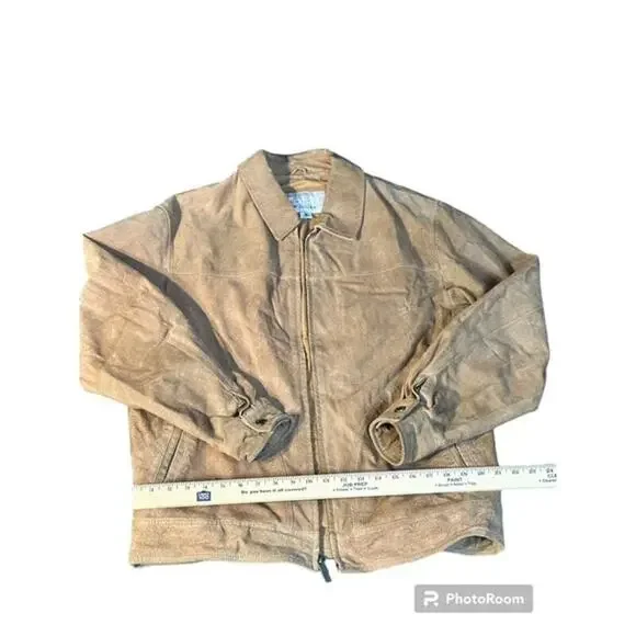 Wilson’s M Julian Leather Jacket Medium Tan Beige EUC